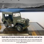 AJ103 1940 Willys Quad Overland Jeep Model Car Metal 